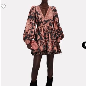 HEMANT & NANDITA Luana Paisley Print women’s mini dress size small